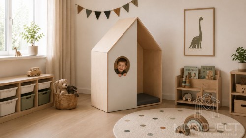 Preglejková skrýša – detská základňa do izby
