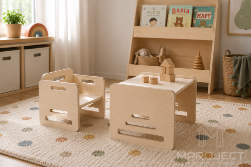 Drevený detský stôl v štýle Montessori