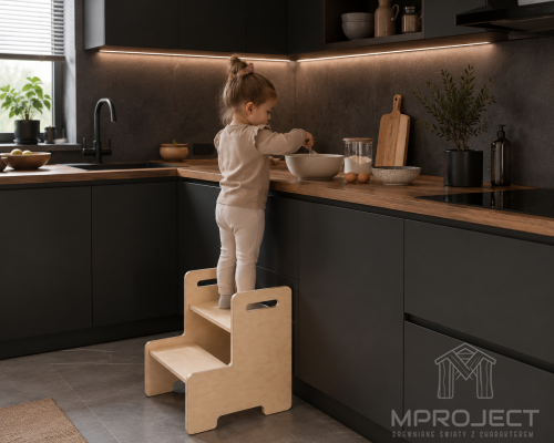 Montessori Kitchen Helper z MDF alebo 18 mm preglejky